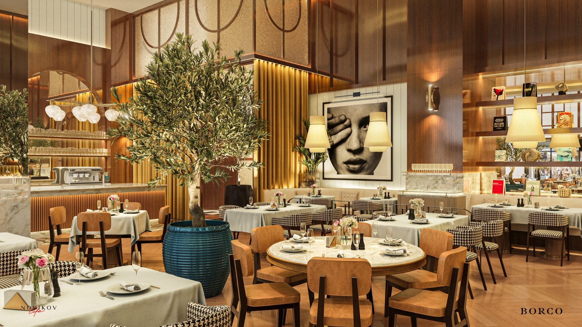 Novikov Cafe, Palm Jumeirah &mdash; interior view